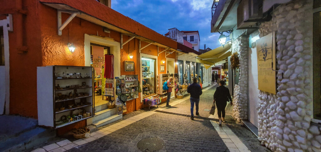 Greek village alley Parga - accommodation in Parga Greece